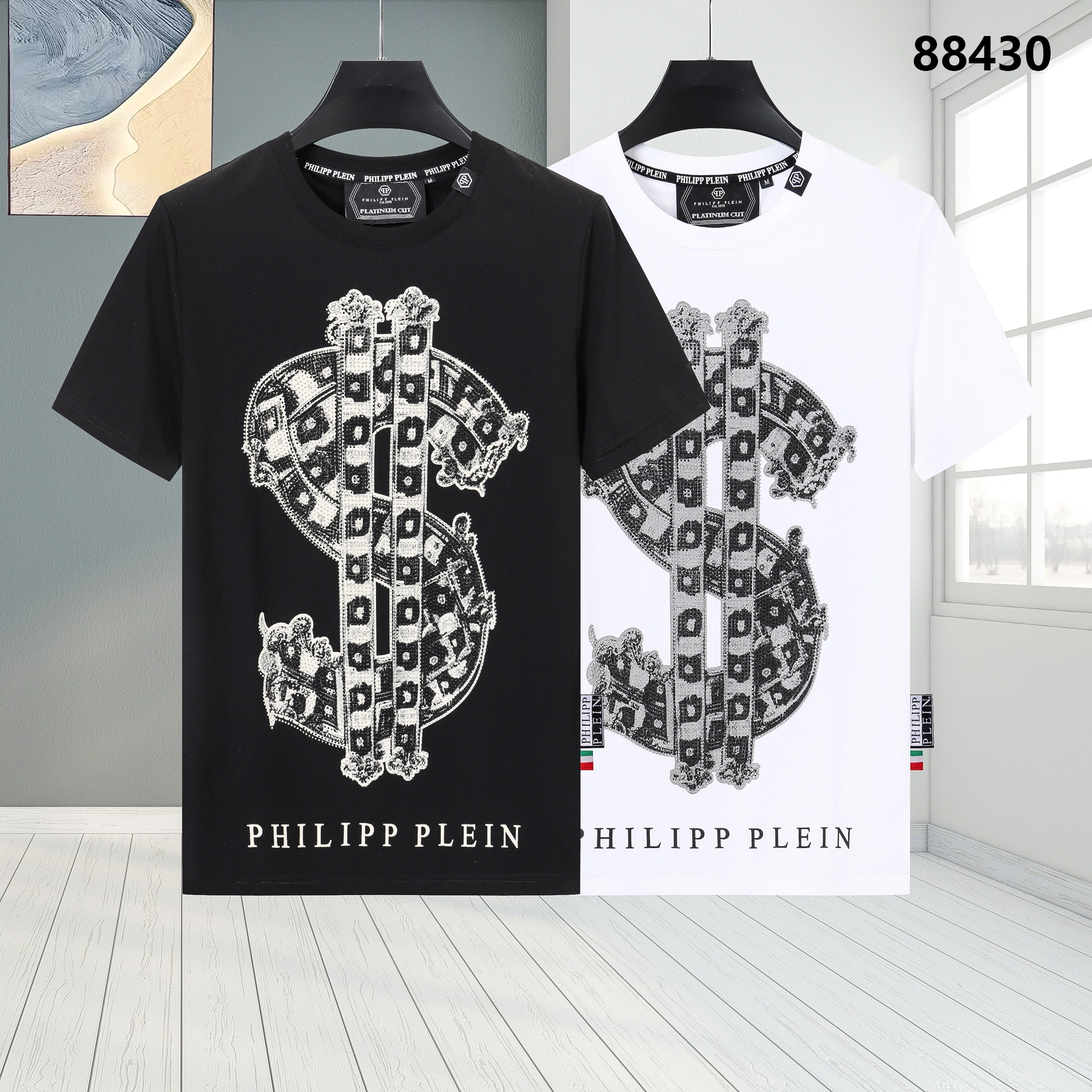 1146ea2a_副本 Philipp Plein Summer Fashion High Quality Men's Short Sleeves - Image 1