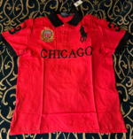Chicago Red City Fashion Loose Breathable Embroidered Men's Cotton Polo Shirt - Image 2