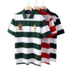 Summer high-quality striped Ralph Lauren Polo shirt made of combed cotton