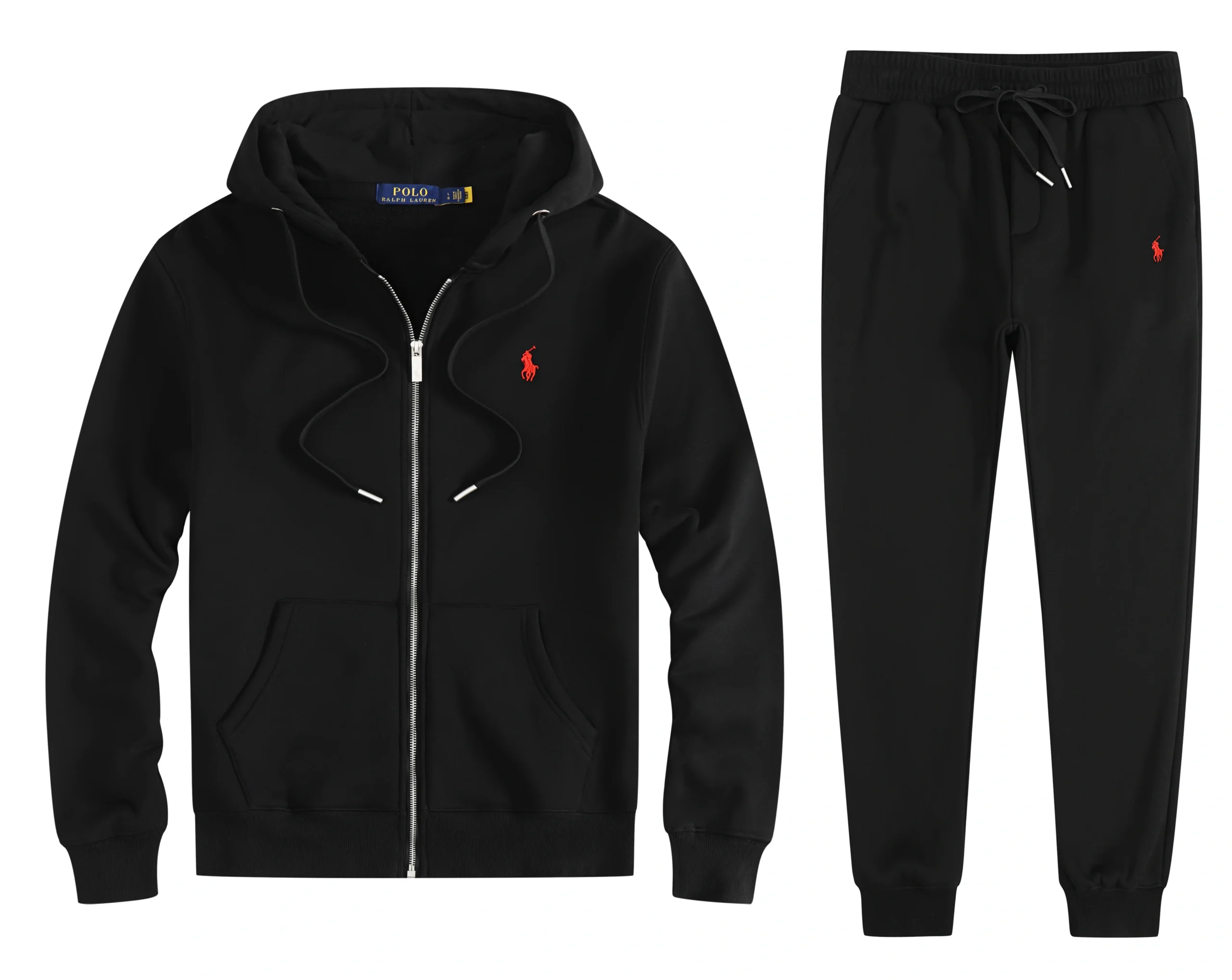 2aff5e0c_副本 RL Black Red Horse Men's Set Fashion Embroidery Sportswear - Image 1