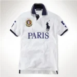 Paris City Classic Style High Quality Embroidered Men's Fashion Polo Shirt