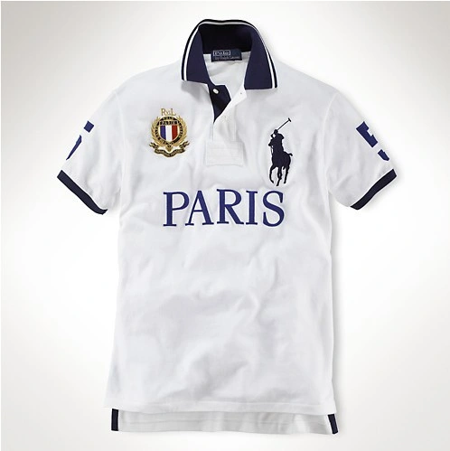 348cb55c_副本 Paris City Classic Style High Quality Embroidered Men's Fashion Polo Shirt - Image 1
