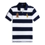 Summer high-quality striped Ralph Lauren Polo shirt made of combed cotton - Image 8