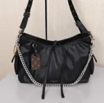 Lv Carryall Black Warrior Size 33.5 × 23 × 15cm Style Retro Fashion Women's Shoulder Bag