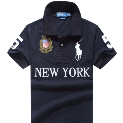 a620f9af_副本 Classic City New York Black Fashion Polo Shirt - Image 1