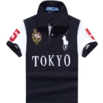Tokyo City Classic Style High Quality Embroidered Men's Fashion Polo Shirt